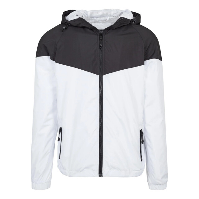 Urban Classics Heren tech windrunner tweekleurig windjack UTTN627_blackwhite large