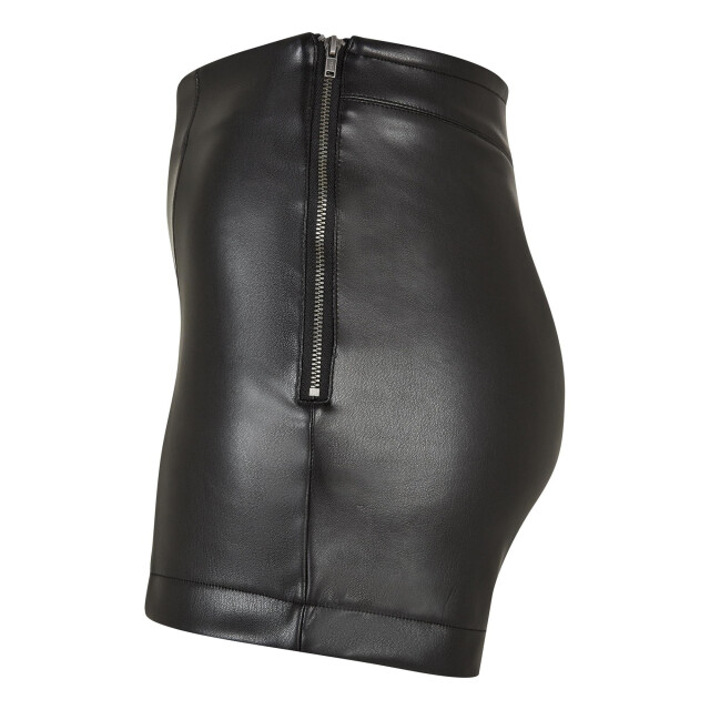 Urban Classics Dames synthetisch leren korte broek UTTN628_black large