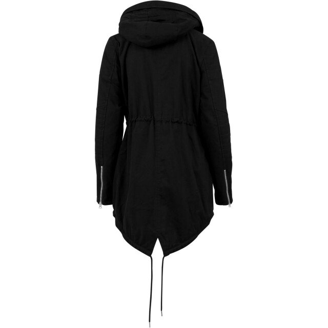Urban Classics Dames katoenen sherpa gevoerde parka UTTN609_black large