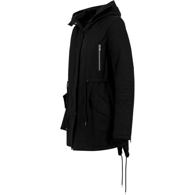 Urban Classics Dames katoenen sherpa gevoerde parka UTTN609_black large