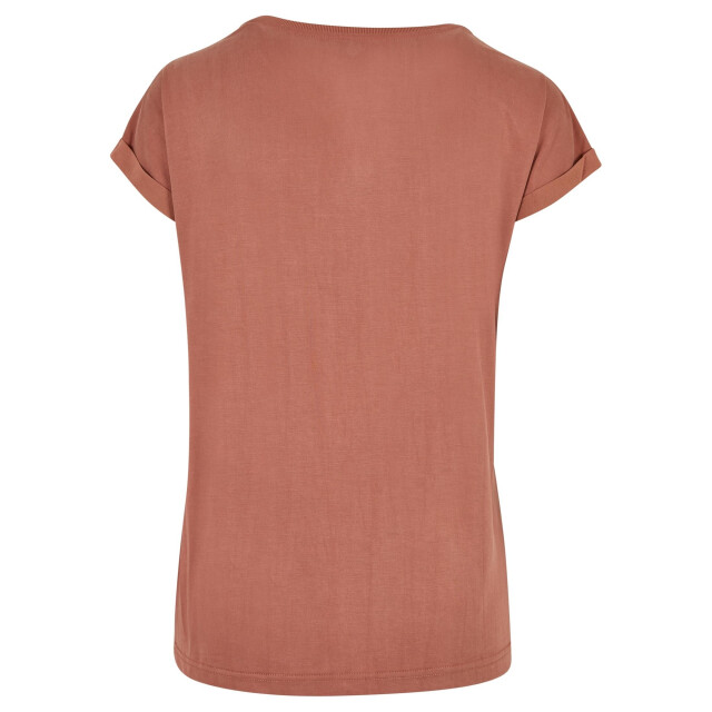 Urban Classics Dames modal verlengd schouder t-shirt UTTN594_terracotta large