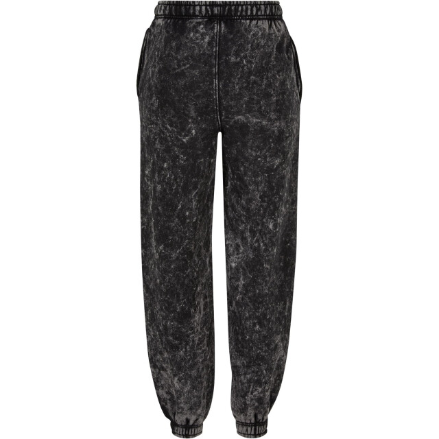 Urban Classics Dames badstof gewassen sweatbroek UTTN598_black large