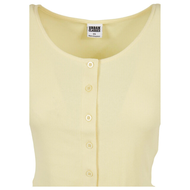 Urban Classics Dames ribbed button-down crop top UTTN596_softyellow large