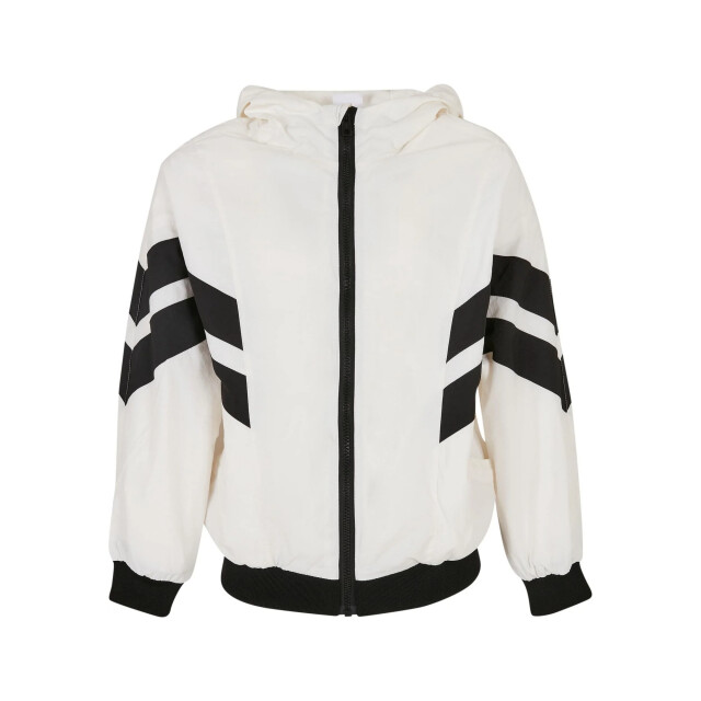Urban Classics Meisjes gerimpelde jas met batwing mouwen UTTN593_whiteblack large