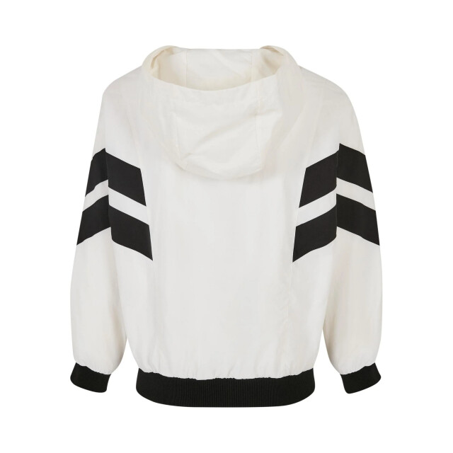 Urban Classics Meisjes gerimpelde jas met batwing mouwen UTTN593_whiteblack large
