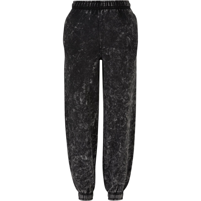 Urban Classics Dames badstof gewassen sweatbroek UTTN598_black large