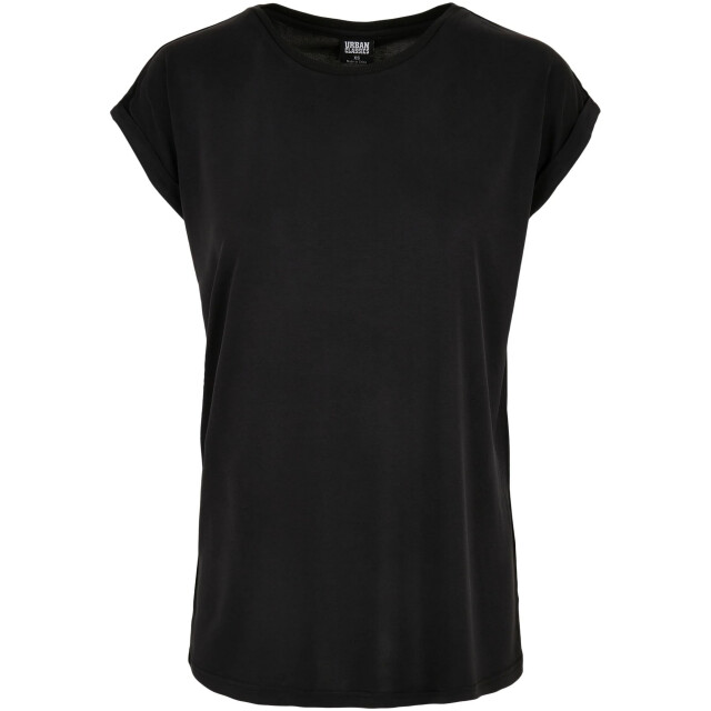 Urban Classics Dames modal verlengd schouder t-shirt UTTN594_black large