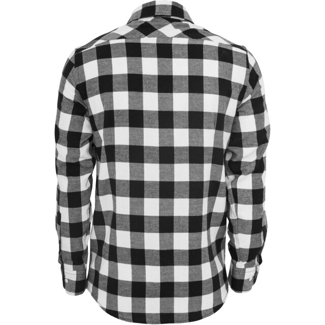 Urban Classics Heren geruit flannel shirt UTTN342_blackwhite large