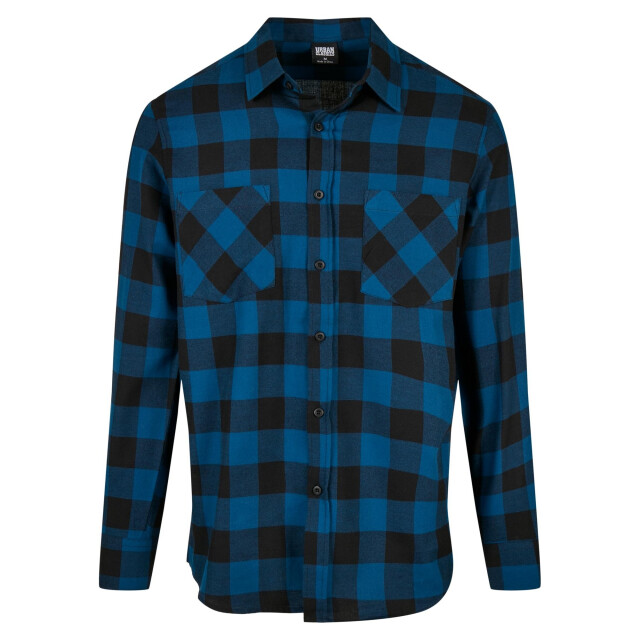 Urban Classics Heren geruit flannel shirt UTTN342_blueblack large