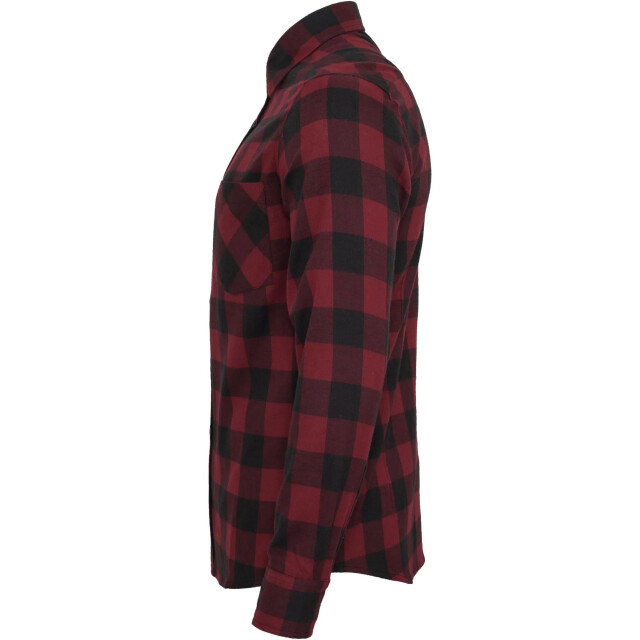 Urban Classics Heren geruit flannel shirt UTTN342_blackburgundy large