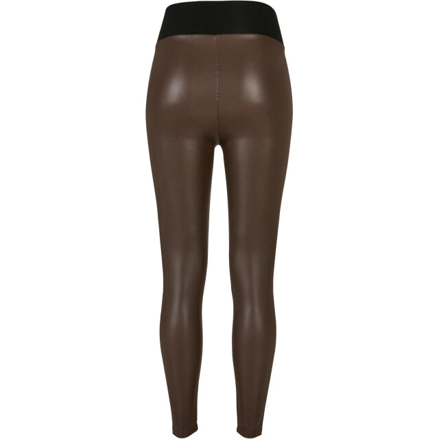 Urban Classics Dames legging hoog taille leer UTTN344_brown large