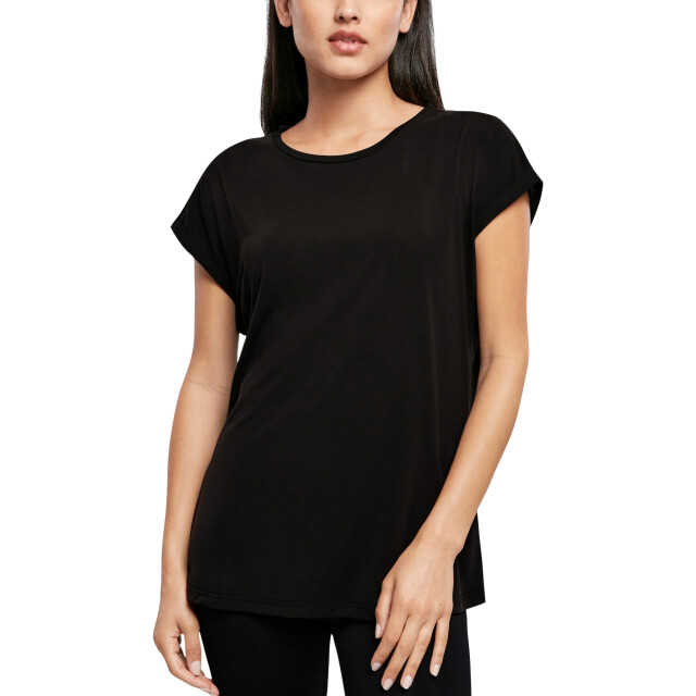 Urban Classics Dames modal verlengd schouder t-shirt UTTN594_black large