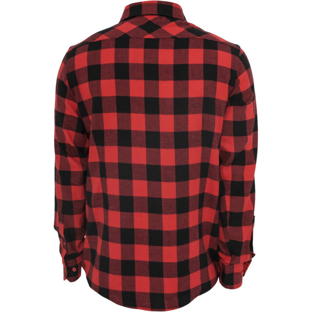 Urban Classics Heren geruit flannel shirt UTTN342_blackred large
