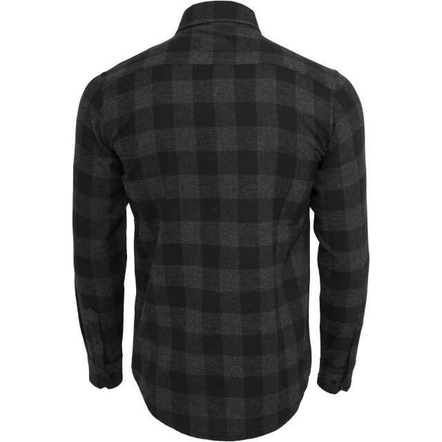 Urban Classics Heren geruit flannel shirt UTTN342_blackcharcoal large