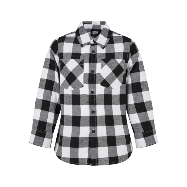 Urban Classics Geruit flanellen jongenshemd UTTN582_blackwhite large