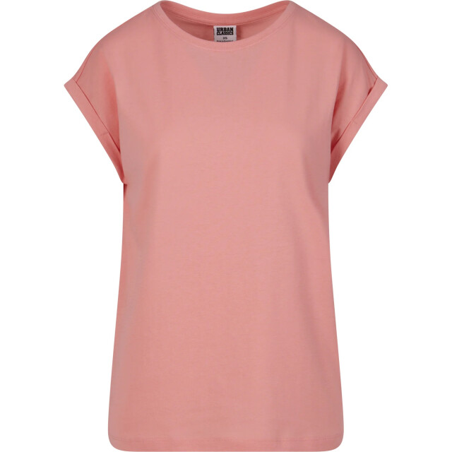 Urban Classics Dames verlengd schouder t-shirt UTTN574_pinklemonade large