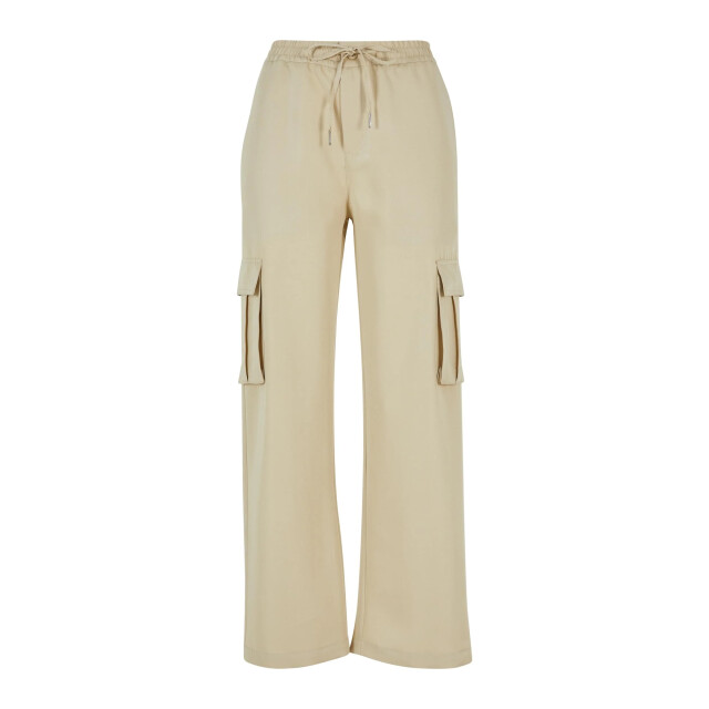Urban Classics Dames viscose rechte pijp cargo broek UTTN333_concrete large