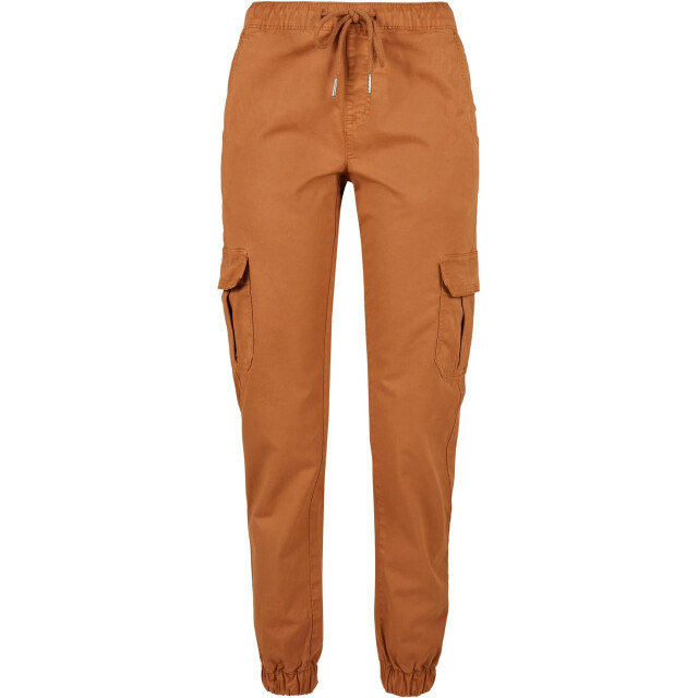 Urban Classics Dames cargo pocket hoge taille joggingbroek UTTN571_toffee large