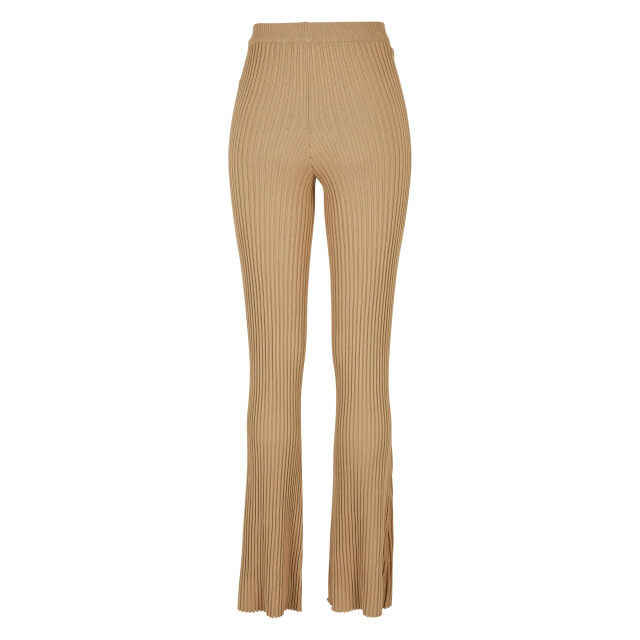 Urban Classics Dames gebreide geribde uitlopende legging UTTN328_unionbeige large