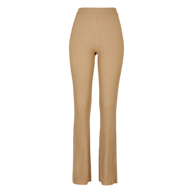 Urban Classics Dames gebreide geribde uitlopende legging UTTN328_unionbeige large
