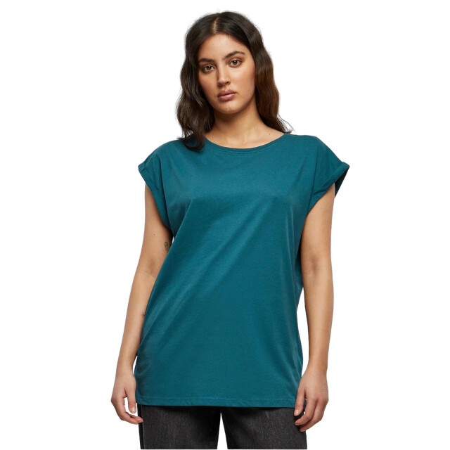 Urban Classics Dames verlengd schouder t-shirt UTTN574_teal large