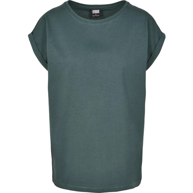 Urban Classics Dames verlengd schouder t-shirt UTTN574_bottlegreen large