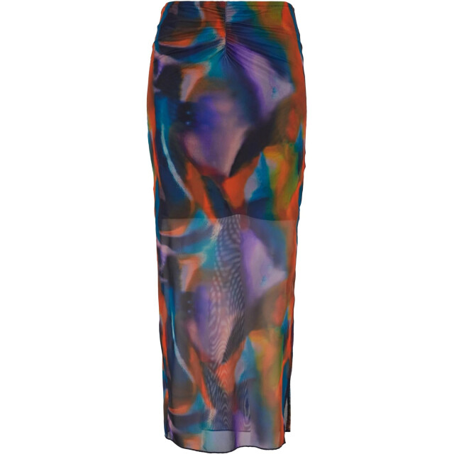 Urban Classics Dames all-over geprinte kokerrok van mesh UTTN564_multicoloured large