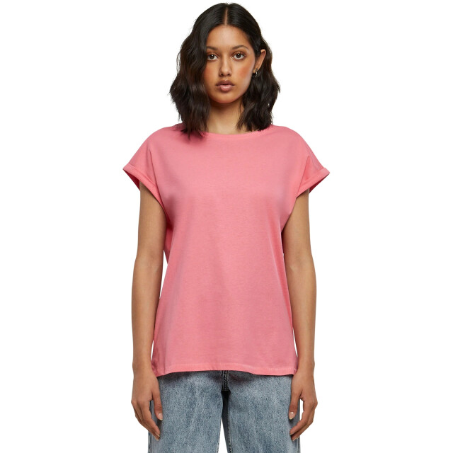 Urban Classics Dames verlengd schouder t-shirt UTTN574_pinkgrapefruit large