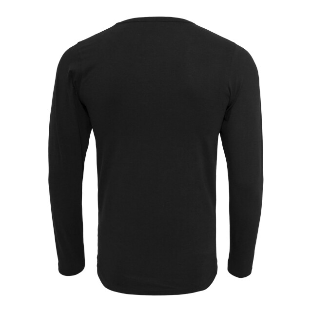 Urban Classics Heren stretch fitted t-shirt met lange mouwen UTTN315_black large