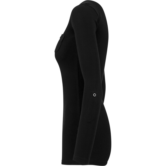 Urban Classics Dames geribd zak lang omslag t-shirt UTTN317_black large