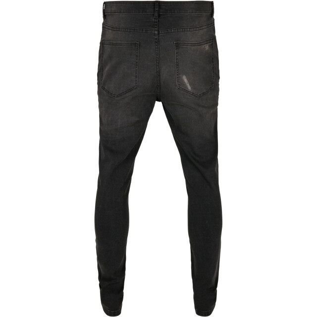 Urban Classics Heren heavy destroyed slim jeans UTTN561_black large