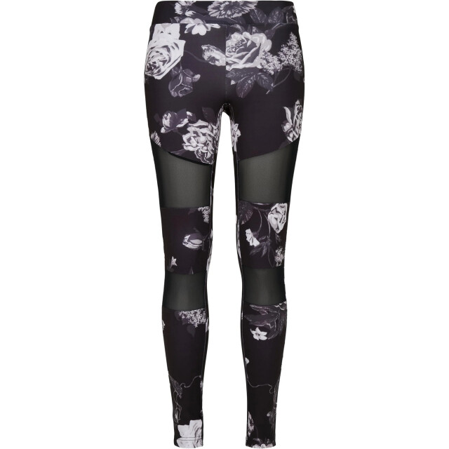 Urban Classics Dames tech flowers mesh insert leggings UTTN554_darkflower large