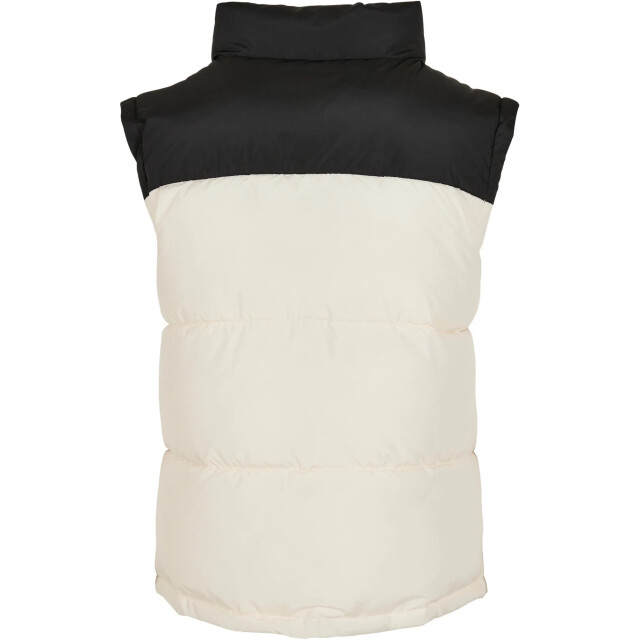 Urban Classics Heren kleurblok puffer gilet UTTN547_blackwhitesand large