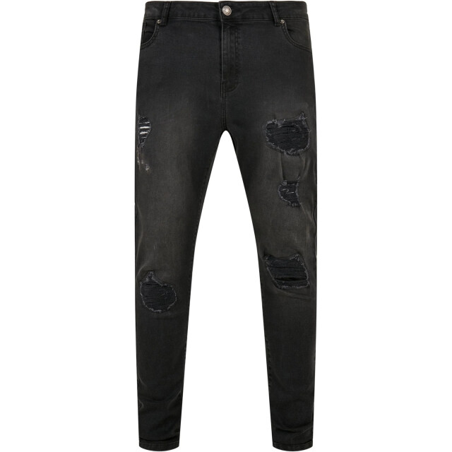 Urban Classics Heren heavy destroyed slim jeans UTTN561_black large