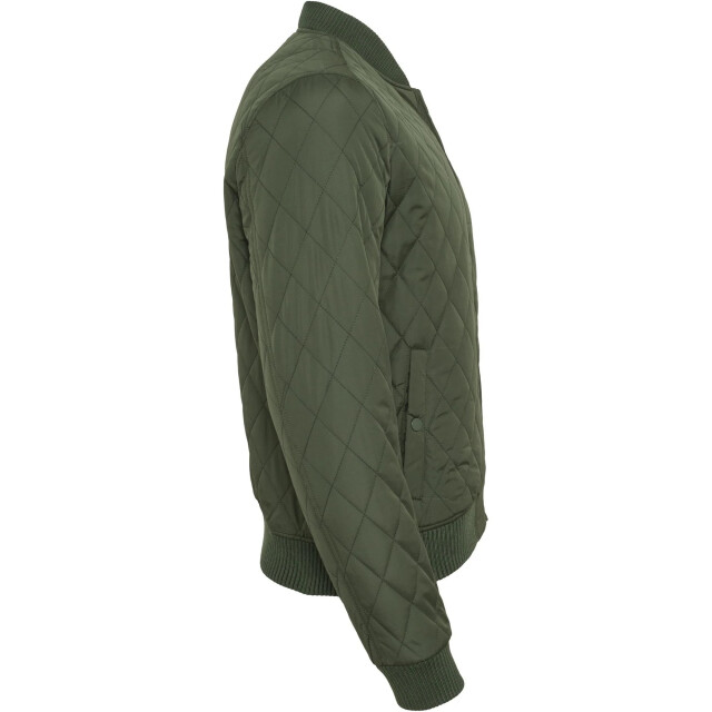 Urban Classics Heren diamond nylon gewatteerd jasje UTTN634_olive large