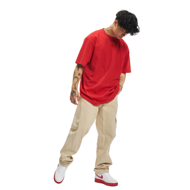 Urban Classics Heren effen tall t-shirt UTTN535_red large