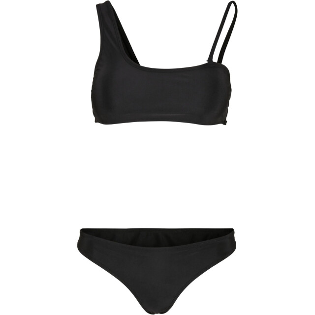 Urban Classics Dames gerecyclede asymmetrische bikiniset UTTN290_black large