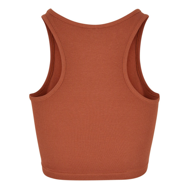 Urban Classics Dames ribbed crop top UTTN530_terracotta large