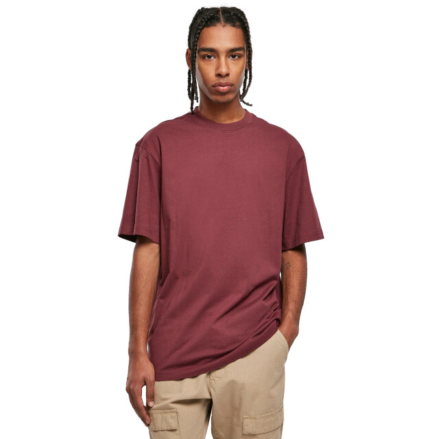 Urban Classics Heren effen tall t-shirt UTTN535_cherry large
