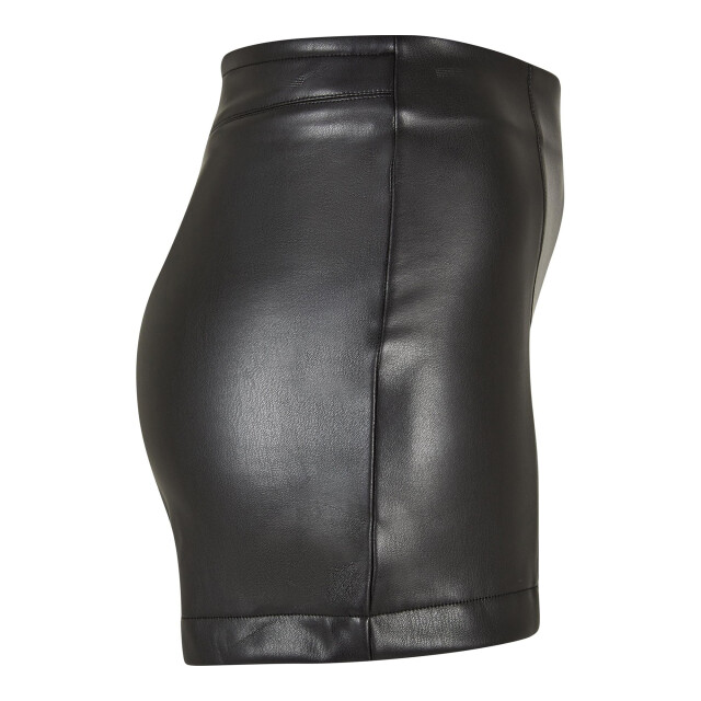 Urban Classics Dames synthetisch leren korte broek UTTN628_black large