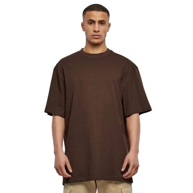 Urban Classics Heren effen tall t-shirt UTTN535_brown large