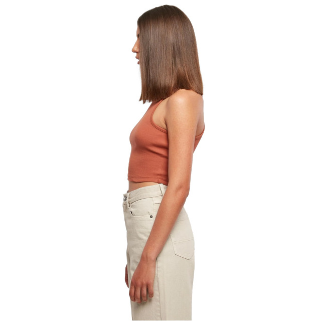 Urban Classics Dames ribbed crop top UTTN530_terracotta large