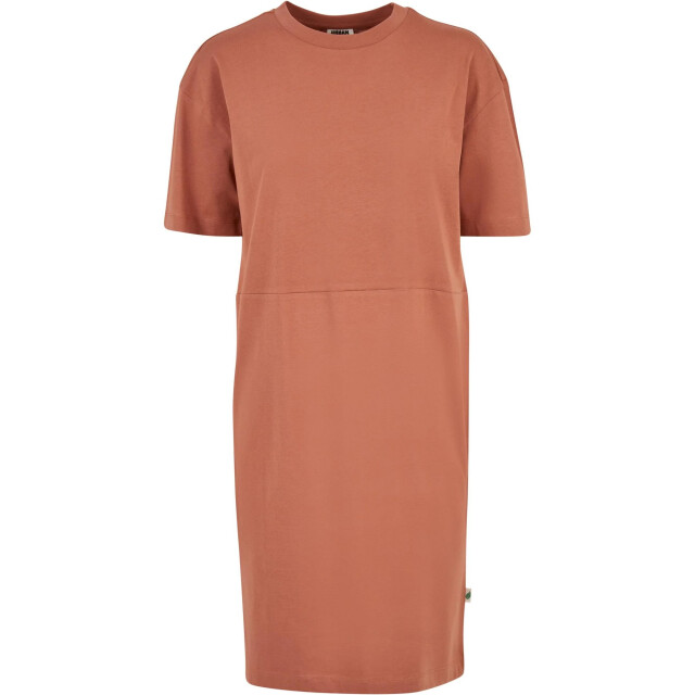 Urban Classics Dames organic oversized t-shirt met zijsplitten UTTN261_terracotta large