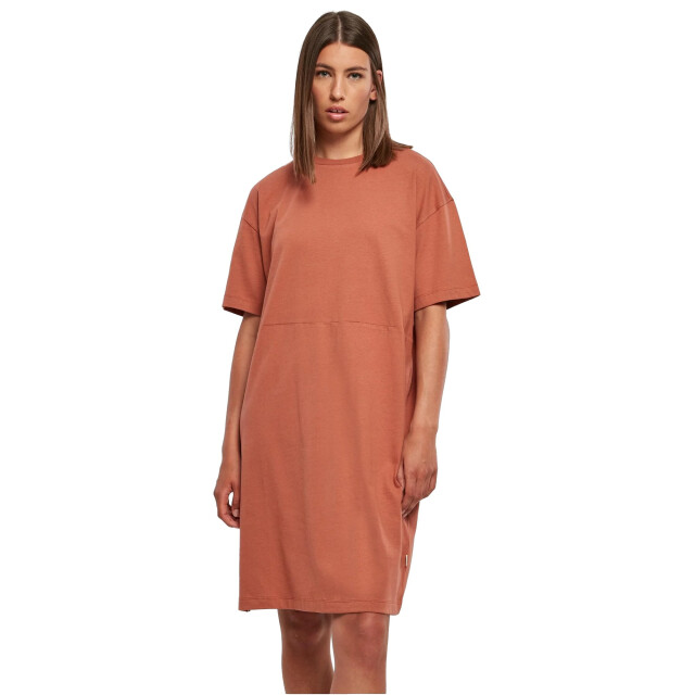 Urban Classics Dames organic oversized t-shirt met zijsplitten UTTN261_terracotta large