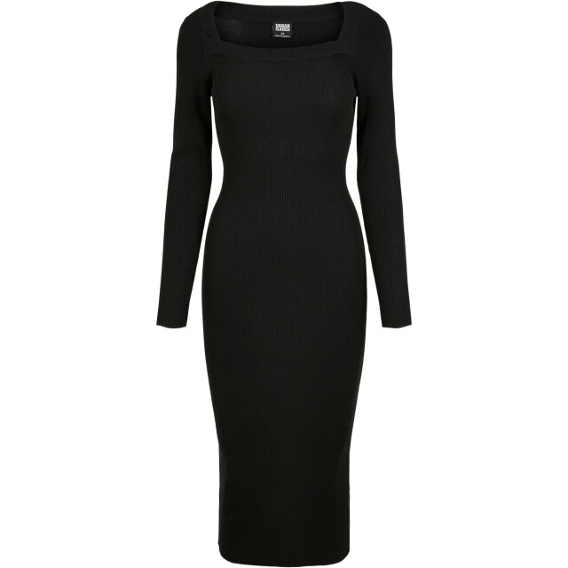 Urban Classics Dames gebreide lange jurk UTTN264_black large