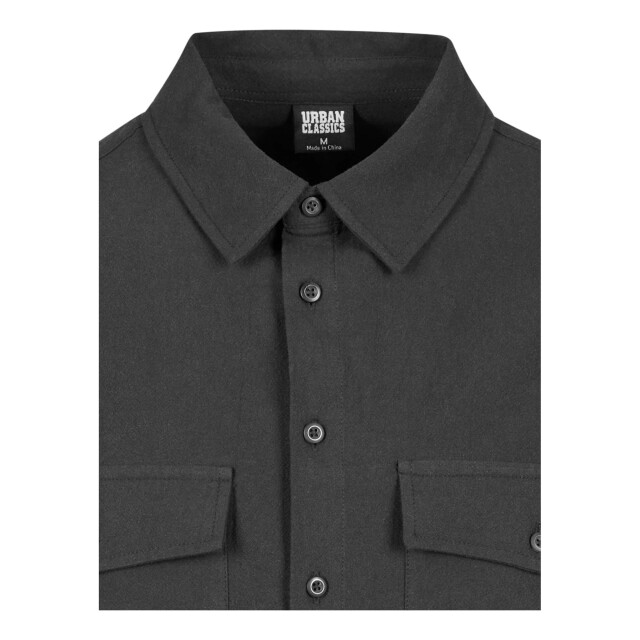 Urban Classics Heren basis crepe overhemd UTTN524_black large