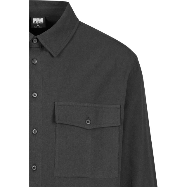 Urban Classics Heren basis crepe overhemd UTTN524_black large