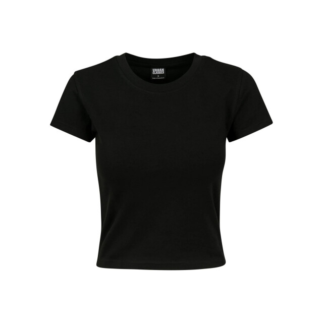 Urban Classics Dames jersey stretch crop t-shirt UTTN521_black large
