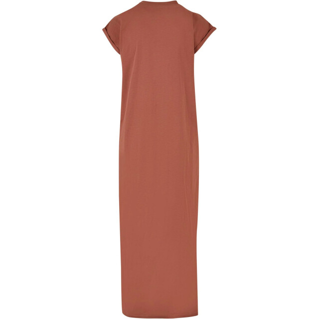 Urban Classics Dames lange verlengde schouderjurk UTTN255_terracotta large