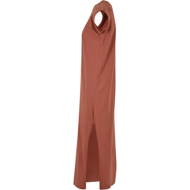 Urban Classics Dames lange verlengde schouderjurk UTTN255_terracotta large